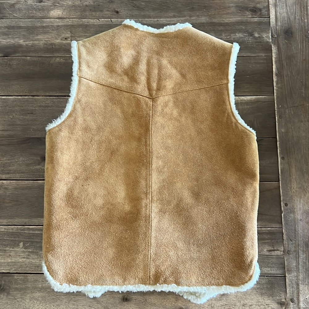 Rare Vintage Suede Sherpa Vest - Picture 4 of 9